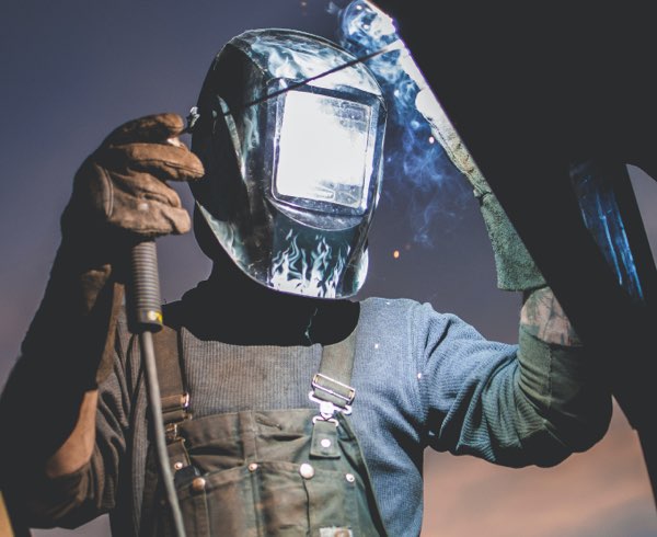 Welder at work